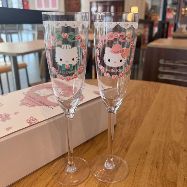Sanrio Hello Kitty Trinkglas mit Anime Cartoon-Druck, transparentes Wasserglas für Mädchen - Bild 1