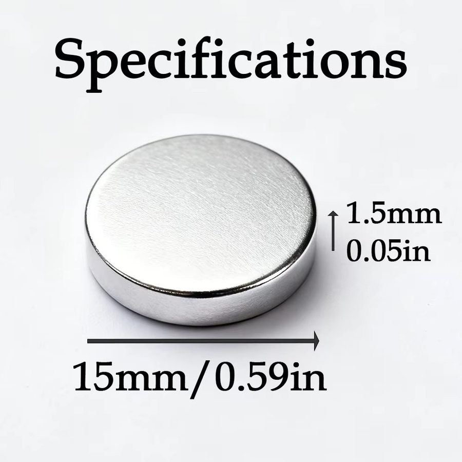 U-POLEMAG Mini-Rundmagnete in Silber, 10 Stück, Durchmesser: 10 mm, Höhe: 1,5 mm - Bild 2