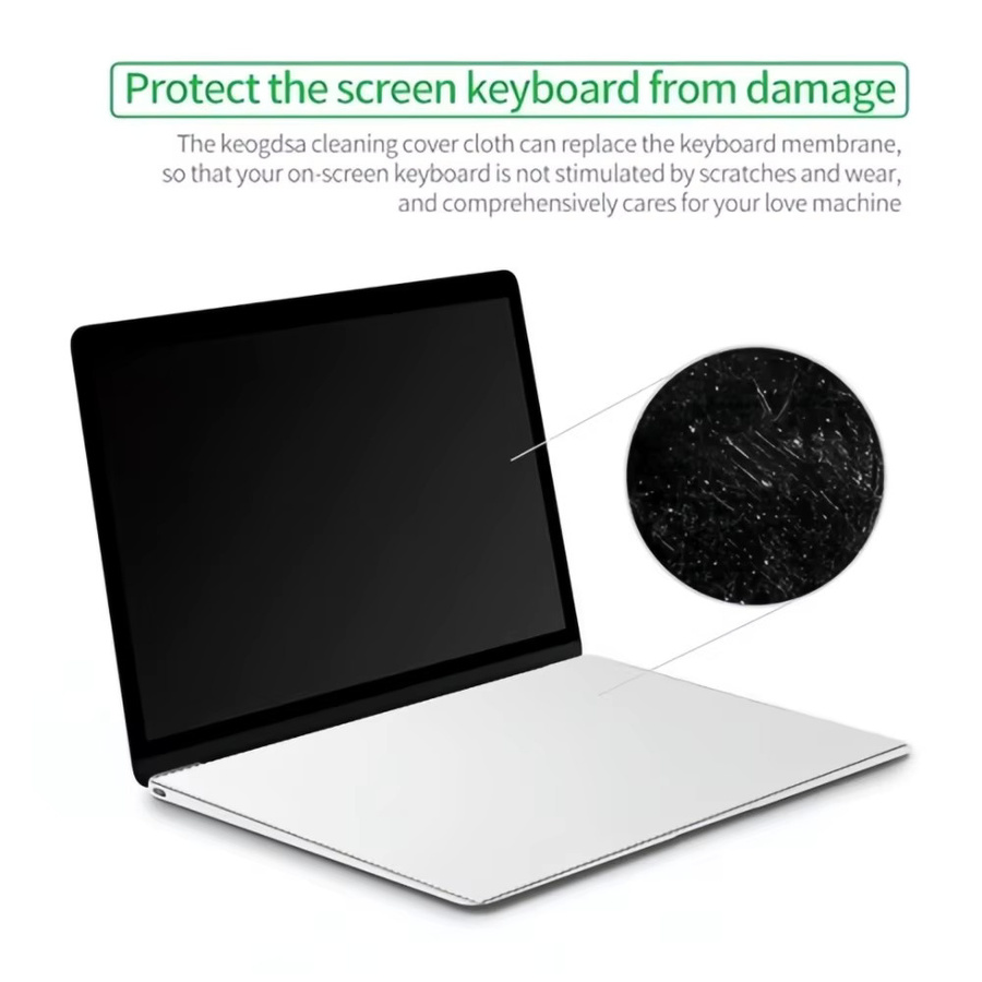 Apple MacBook Pro Schutzfolie aus Mikrofaser für Tastatur und Display, staubdichtes Reinigungstuch für 13, 15 und 16 Zoll Notebooks - Bild 3