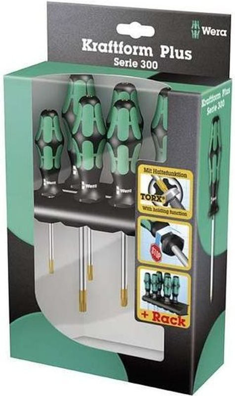 Wera Kraftform Plus 367/6 TX HF Torx Schraubendrehersatz mit Haltefunktion und Ablagekasten, 6-teilig, grün - Bild 2