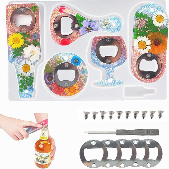 Flaschenöffner Silikonform, Mehrfachhohlräume, DIY Bastelwerkzeug - Bild 1