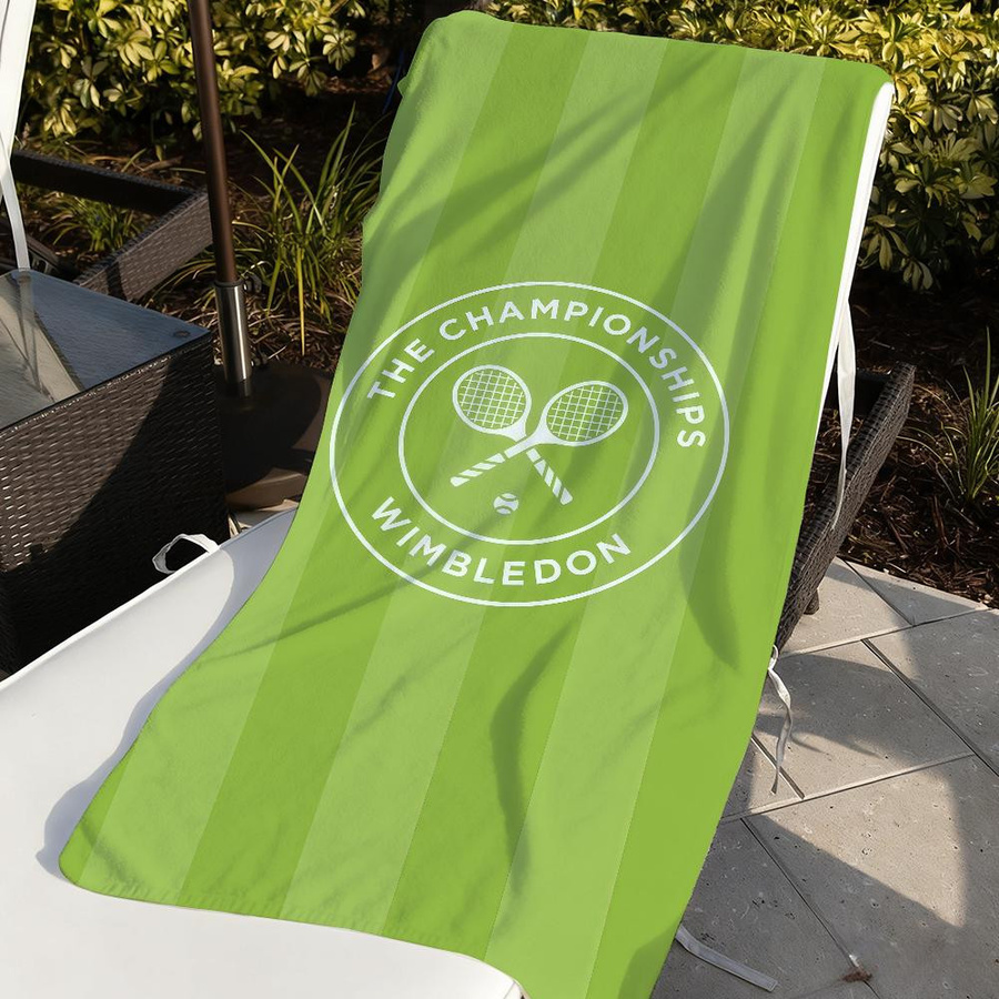 JINGYUE Pet Strandtuch mit Wimbledon-Logo, Mehrfarbig, B/B: 150 x 200 cm - Bild 3
