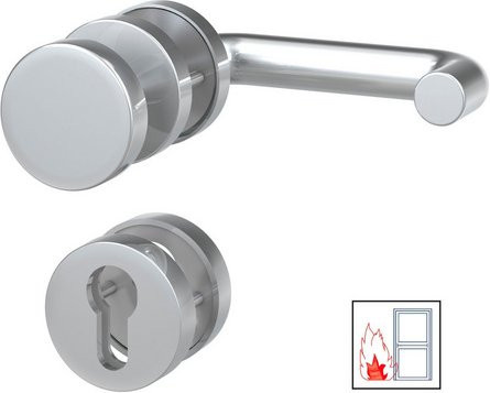 BASI Rosettengarnitur ZT-FS 2100 aus Edelstahl in Silberfarben B/T/H: 175 x 130 x 85 mm - Bild 1