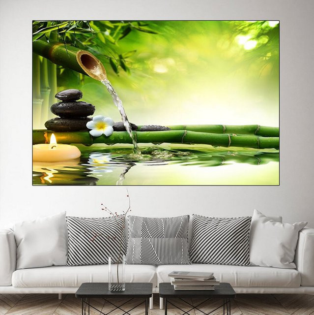 TPFLiving Poster Leinwand Buddha Zen Spa Stein ohne Rahmen B: 40 cm, H: 60 cm - Bild 1