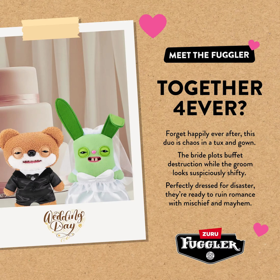 Fugglers Hochzeits-Fuggs, Plüschtiere, 2er-Pack, nicht für Kinder unter 3 Jahren - Bild 3