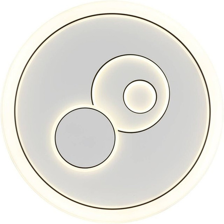 Globo Lighting LED-Deckenleuchte Ruiz in Weiß, rund, H: 49 cm, B: 7 cm