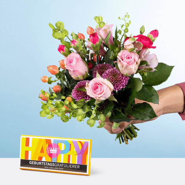 BLUME2000 Schokolade mit Geburtstagsgratulier 100 g - Bild 1