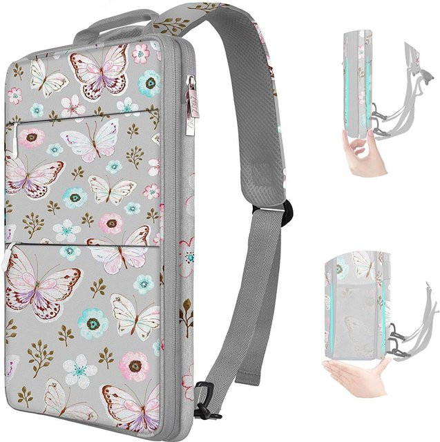 Ultradünner erweiterbarer Laptop-Rucksack von GlamCarry Bags mit USB-C in Bunt - Bild 1
