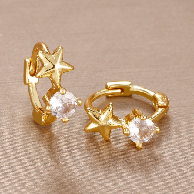 Maodane Creolen, Zirkonia, Gold, Damen - Bild 1