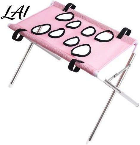 Kleintier-Badegerät und Pflegetisch mit klappbarem Ständer und Hängematte in Rosa für Katzen und Hunde - Bild 1