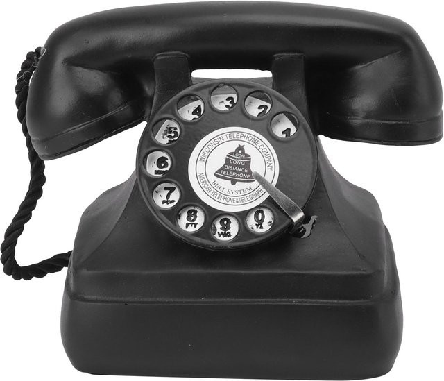 Dekoratives Retro-Telefonmodell von OutsideWorld in Grau als Vintage-Tischdekoration - Bild 1