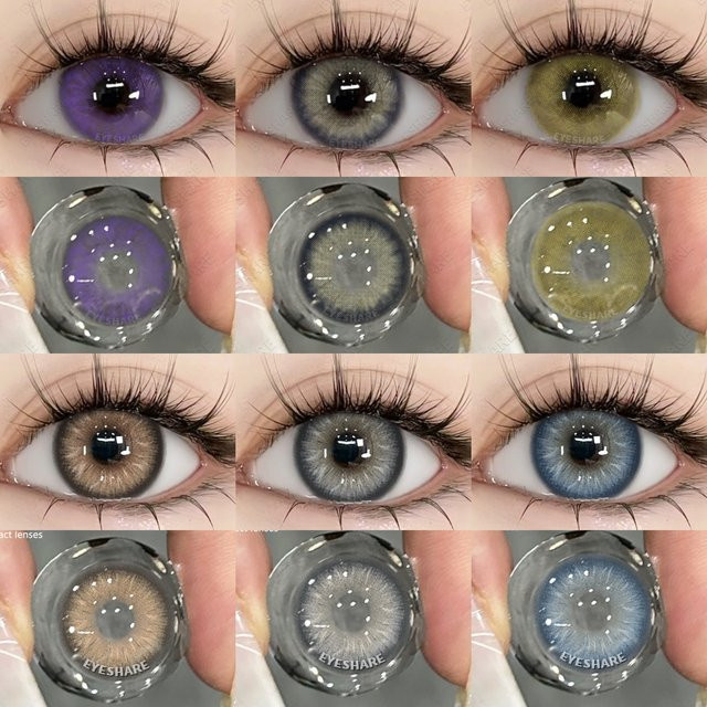 EYESHARE LOVE-PURPLE farbige Kontaktlinsen Jahreslinsen, 2 Stück - Bild 1