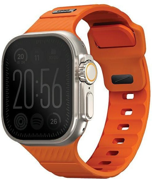 UNIQ Uhrenarmband Stride, FKM Kautschuk, Orange Black, Unisex - Bild 1