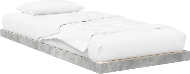 vidaXL Bodenbettrahmen aus Holzwerkstoff in Betongrau, B/T/H: 80 x 200 x 79,5 cm - Bild 1