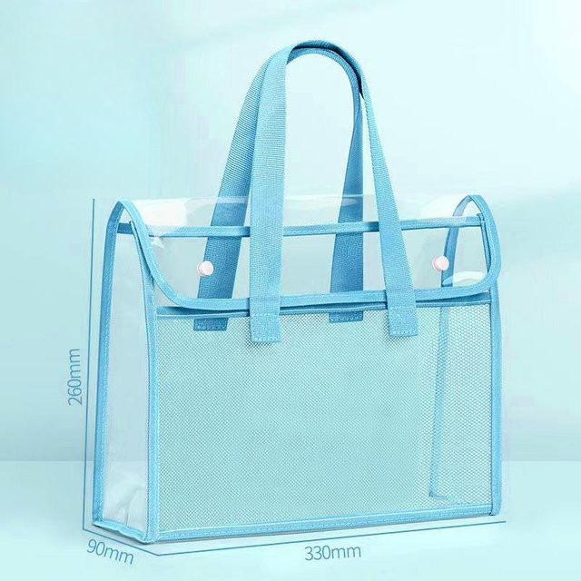 SZwatch Tragbarer wasserdichter Handordner aus Kunststoff mit großer Kapazität und selbstklebendem Verschluss in Blau - Bild 1