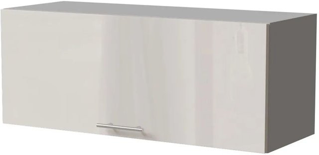 Feldmann-Wohnen Klapphängeschrank Brerra W4B/90 in Grau und Creme Hochglanz mit Blum Aventos Klappenbeschlag, B/T/H: 90 x 32,5 x 36 cm - Bild 1