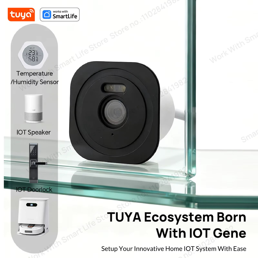 Tuya Smart Fensterkamera mit 3MP HD und farbiger Nachtsicht, 2,4/5 GHz WLAN für deine Haussicherheit - Bild 2