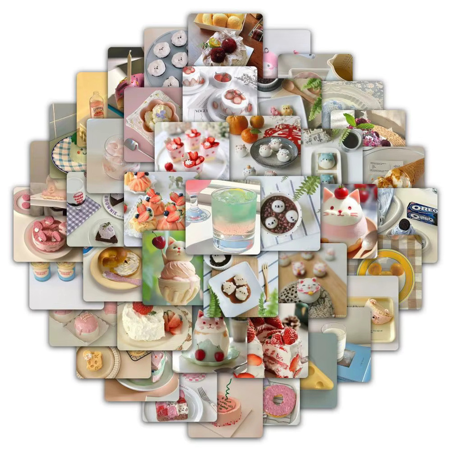 59 Stück Lebensmittelheilung Hintergrundaufkleber in Pastellfarben von YourLife Store für Journal und Dekoration, Mehrfarbig - Bild 2