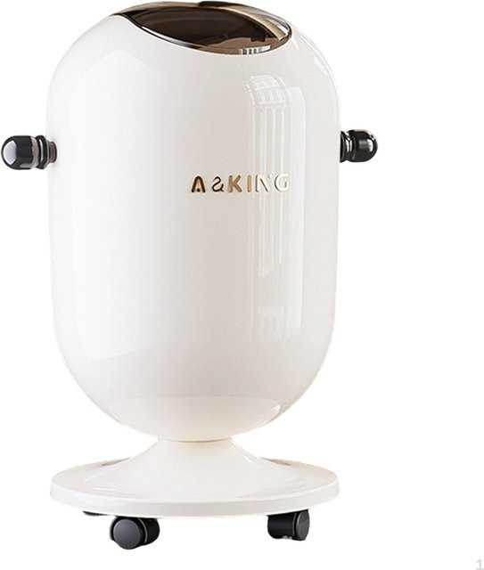 Ludatrade Mülleimer mit Druckknopf und Rollen, 15 Liter, Weiß - Bild 1