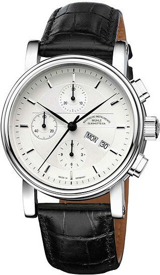 Mühle Glashütte Chronograph, Automatik, Edelstahl, 42 mm, Herren - Bild 1