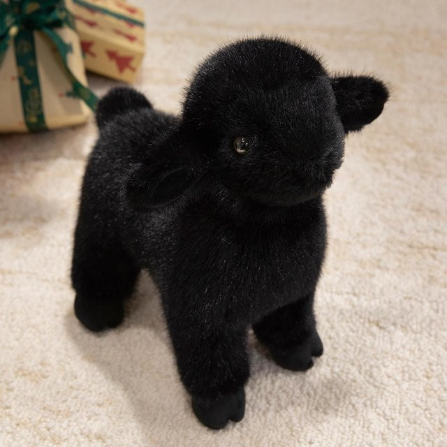 Yiran toy Schaf Lamm Ziege Plüschtier, Weiß Schwarz, 30cm - Bild 1