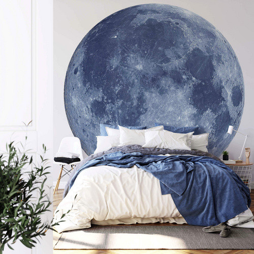K&L Wall Art Vliestapete Mond Planet Vollmond für Kinderzimmer, mehrfarbig, matt, B/H: 153 x 140 cm - Bild 2