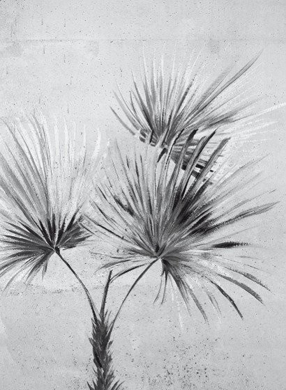 Eijffinger Tapete Palm Ombre Greyscale Vlies Retro Design Grau - Bild 1