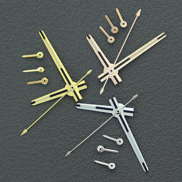 YEJIAOLAN Zeiger für VK63-Uhrwerk, 13,5 mm, silberfarben, roségoldfarben, blau-grün leuchtend, Unisex - Bild 1