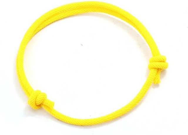 Armband, Seil, 4mm, Gelb, Unisex - Bild 1