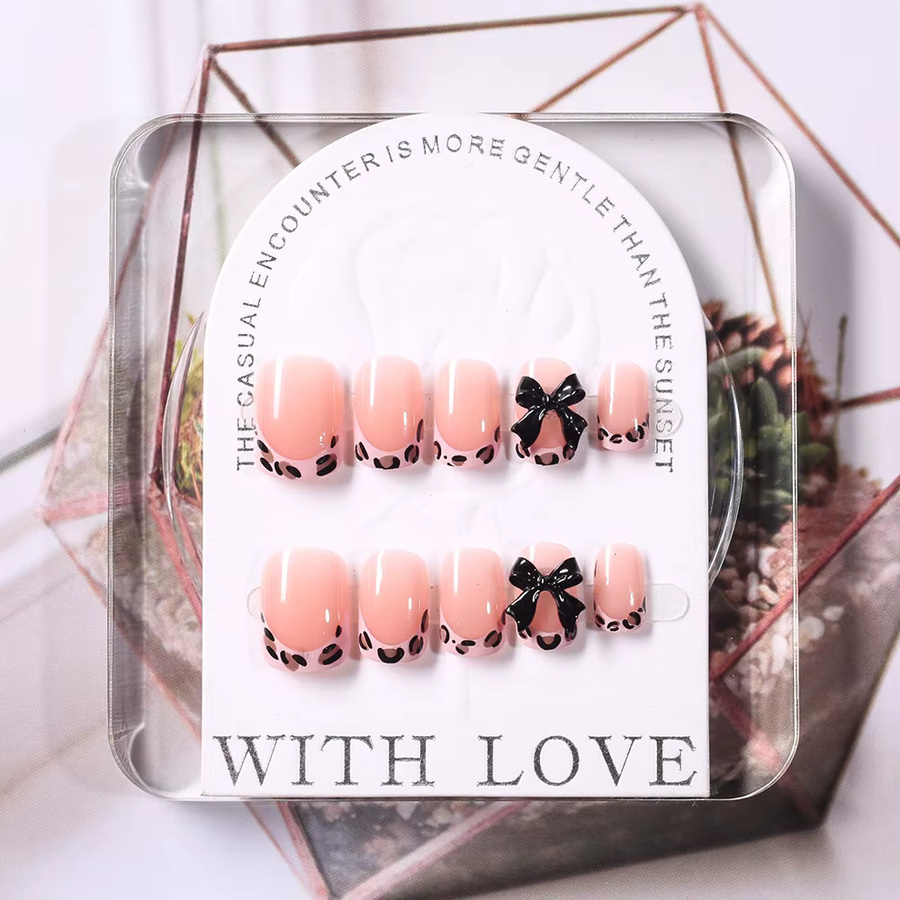 MAFANAILS Künstliche Nägel, Rosa Leopardenmuster, 24 Stück, Glänzend - Bild 3