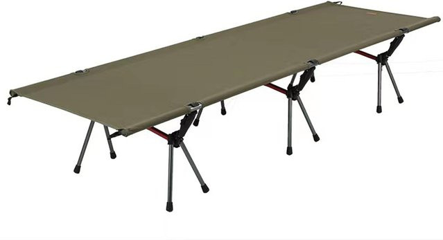 Tragbares Faltbett von Aimo für eine Person in Armee Grün, verstellbares Campingbett für Outdoor und Garten inklusive Tragetasche - Bild 1