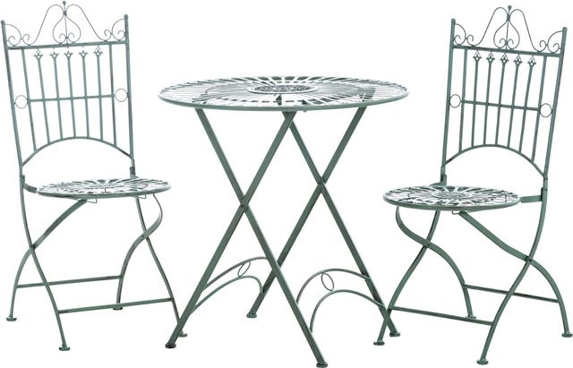 TPFGarden Sitzgruppe Thegel aus Metall in Antik-Grün - Bild 1