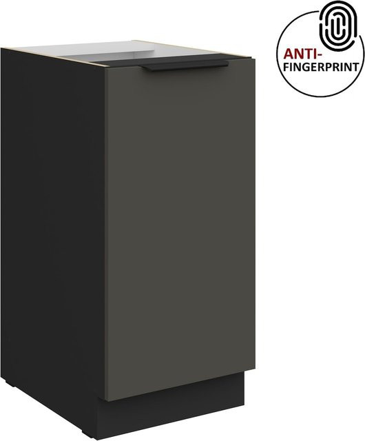 Küchenunterschrank ARIA in Graphite matt mit Anti-Fingerprint-Beschichtung, Breite: 40 cm - Bild 1