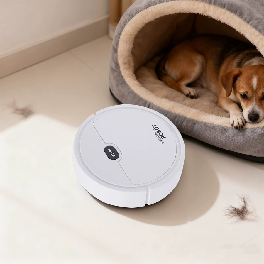 Bymaocar 3-in-1 Roboter-Staubsauger mit Wischfunktion in Weiß für Hartböden, Teppiche und Tierhaare - Bild 3