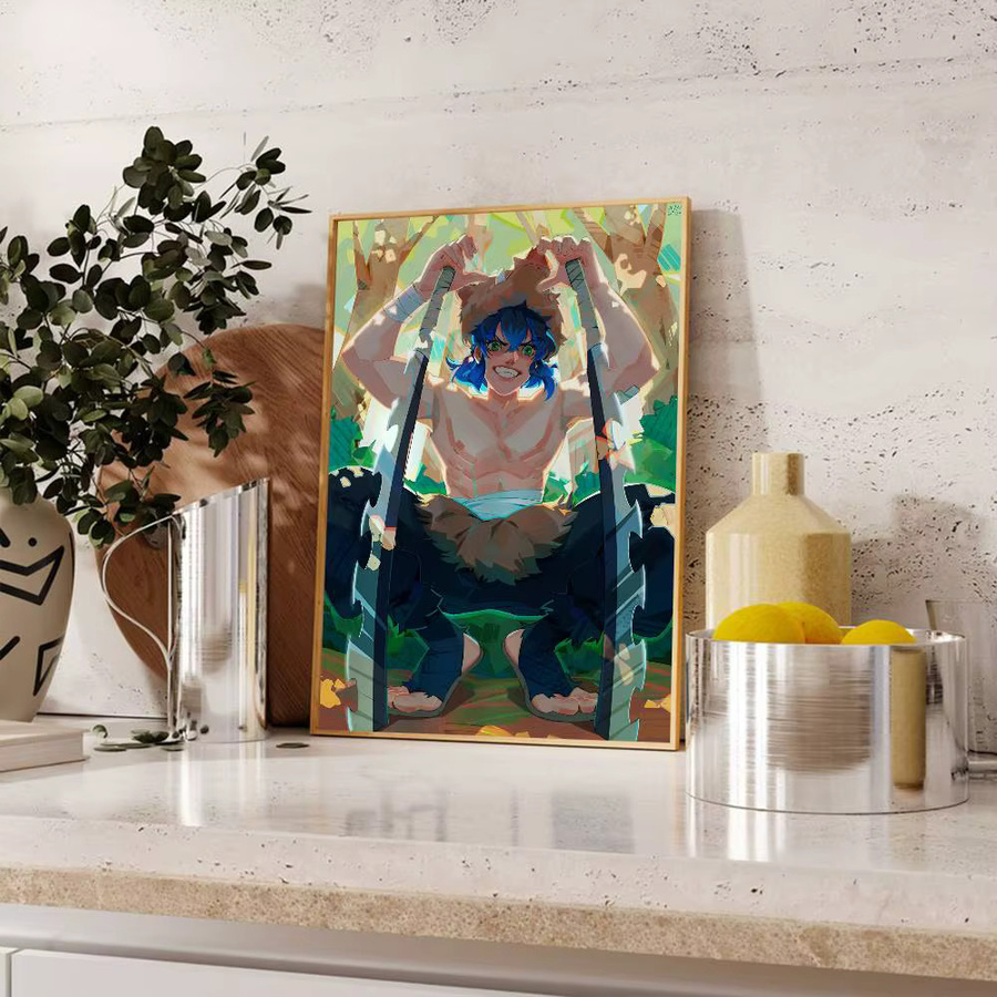 Wasserdichtes Anime Inosuke Hashibira Poster als selbstklebendes Wandbild in Mehrfarbig - Bild 6
