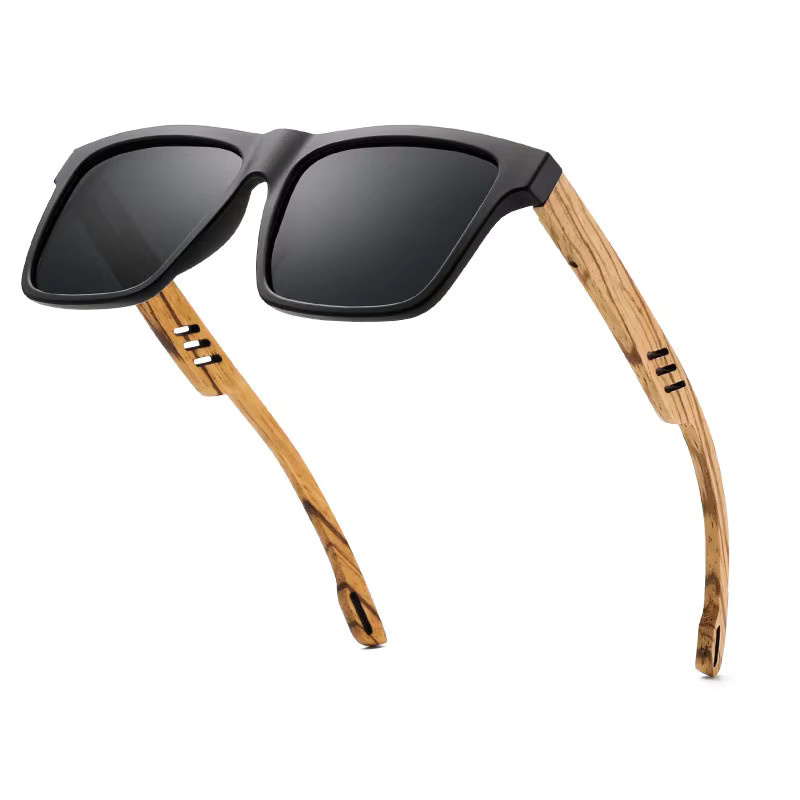 HU WOOD Sonnenbrille, Quadrat, Vollrand, polarisiert, Herren - Bild 1