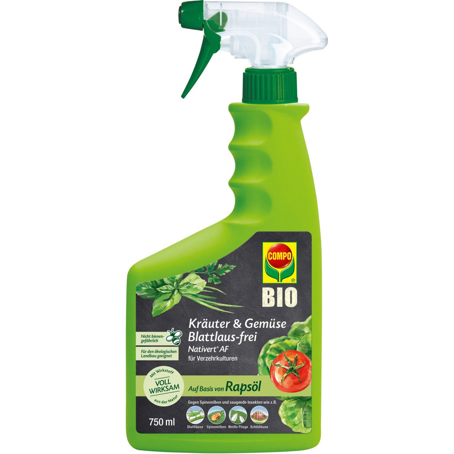 Compo Nativert Kräuter und Gemüse Blattlaus-frei biologisches Rapsöl, 750 ml - Bild 2