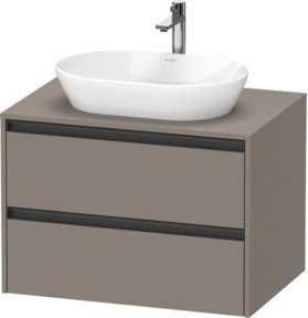 Duravit Waschtischunterschrank Ketho.2 in Grau Matt, wandhängend, B/T/H: 80 x 55 x 56,8 cm - Bild 1