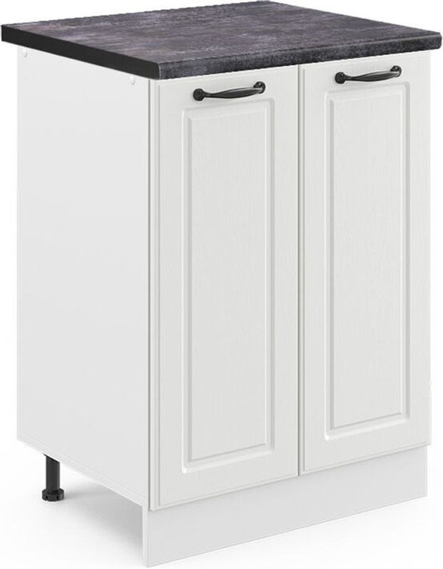 Vicco Küchenunterschrank R-Line in Weiß Landhaus mit Anthrazit, Breite: 60 cm, Höhe: 81,6 cm, Tiefe: 60 cm - Bild 1