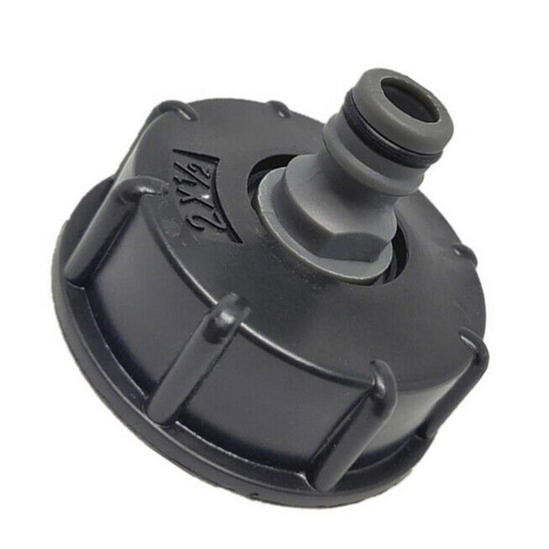 TOMTOP JMS IBC-Tank-Adapter mit 2-Zoll-Anschluss und Sicherheitsventil in Schwarz - Bild 2