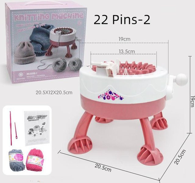 Yazy Smart Weaving Round Loom Strickbrett Kit rot - Bild 1