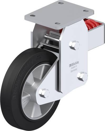 Blickle BHF-ALEV 200K Bockrolle gefedert in Schwarz-Grau mit 200 mm Rad-Durchmesser und 500 kg Tragfähigkeit - Bild 1