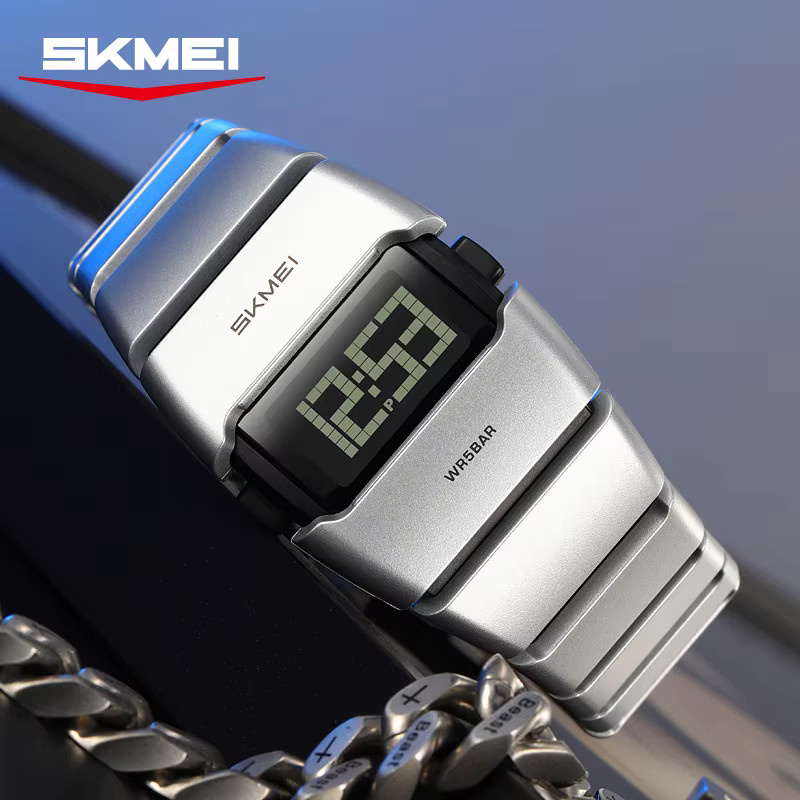 SKMEI Digitaluhr, Herren, Kunststoff, Schwarz, 5 ATM - Bild 1