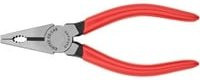 Knipex Kombizange aus Stahl in Schwarz-Rot mit Kunststoffbeschichtung, Länge: 140 mm - Bild 1