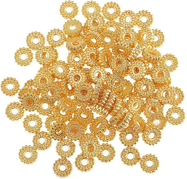 Abstandshalter Radform, Legierung, gold, 6mm, Unisex - Bild 1