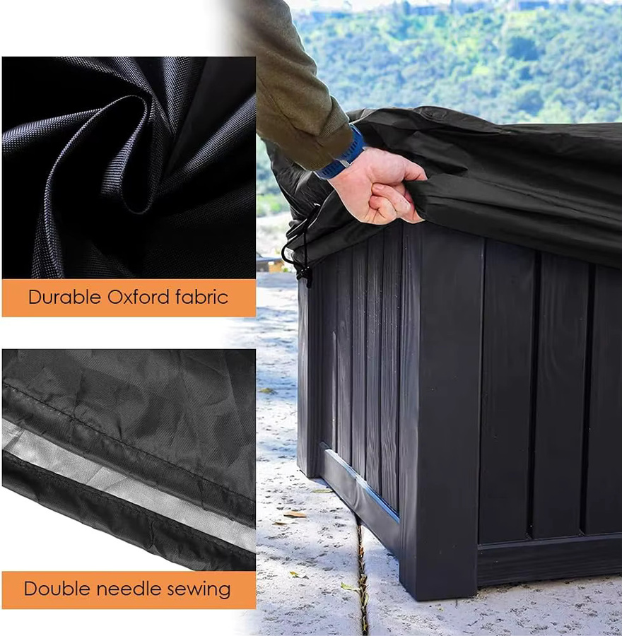 Wasserdichte und robuste Deckbox-Abdeckung von Keter in Schwarz für den Außenbereich - Bild 5