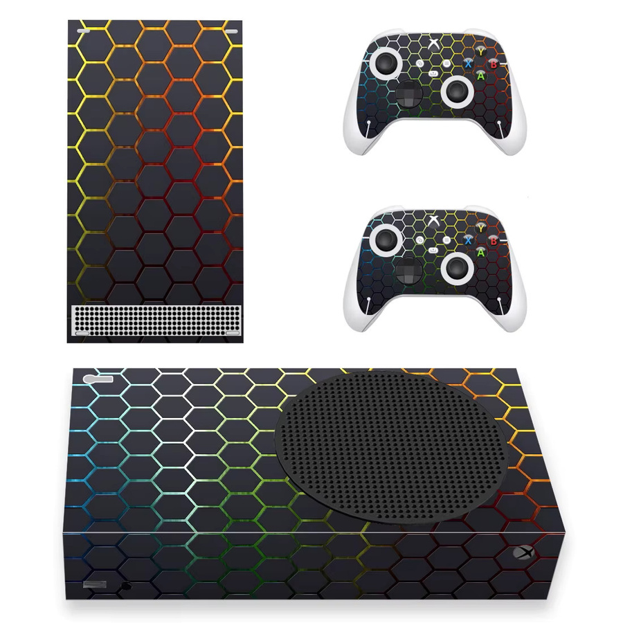 Microsoft Xbox Series S Skin-Set aus Vinyl für Konsole und 2 Controller in Pink und Multicolour - Bild 2