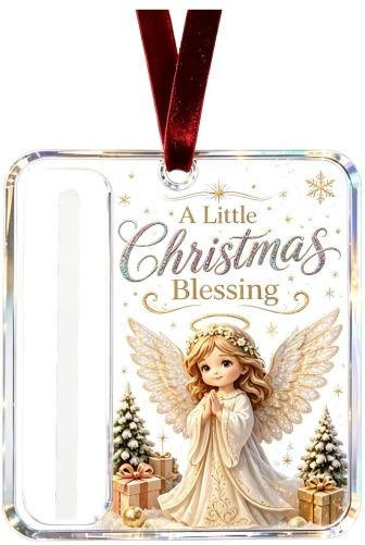 Personalisierter Weihnachts-Geldclip von Aunel als Engel-Anhänger aus Acryl in Mehrfarbig - Bild 1