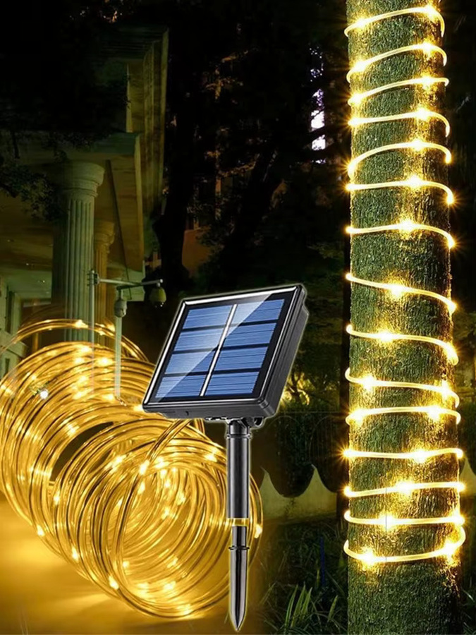 DBF Solar-LED-Lichterkette Mehrfarbig mit 8 Modi und Dämmerungssensor für Garten und Außenbereich - Bild 6