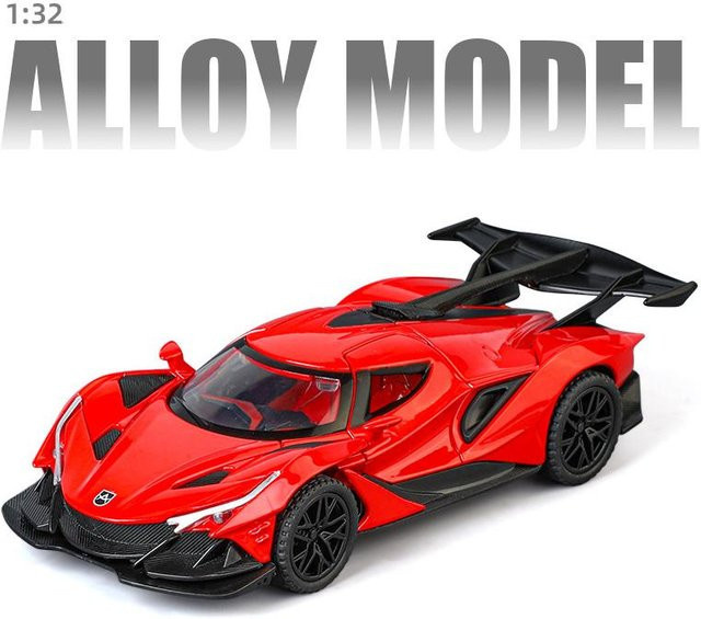 Linyi toy car Apollo Intensa Emozione, Sportwagen Modell, 1:32, Metall, mit Licht und Ton, ab 18 Jahre - Bild 1